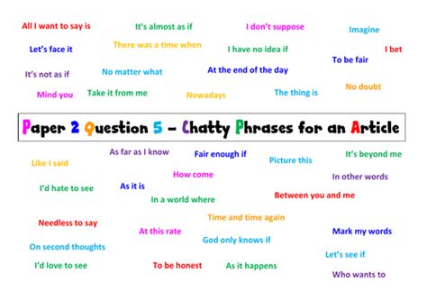 chatty words.